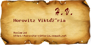 Horovitz Viktória névjegykártya